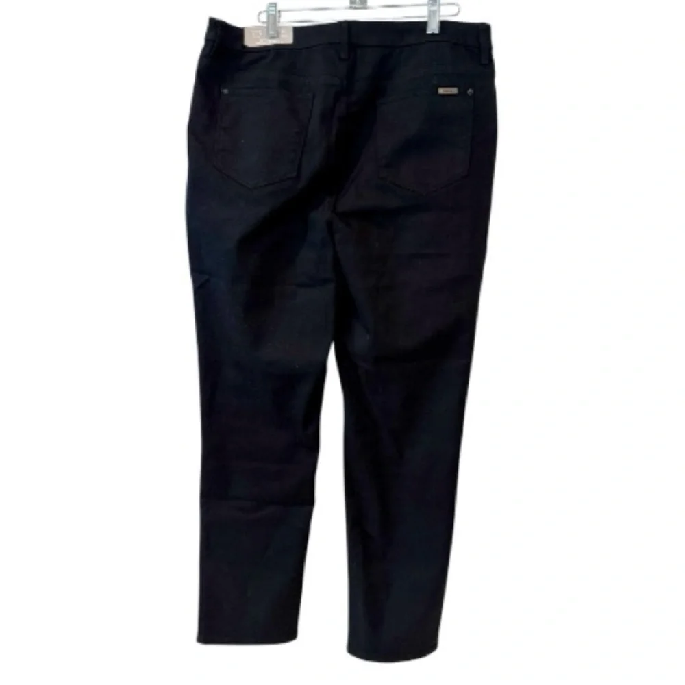 🆕 Chico's so slimming slim leg ankle black jeans turquoise medallion *NWT* $129 - Picture 3 of 11